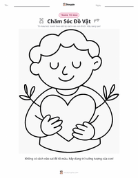 Trang tô màu Chăm Sóc Đồ Vật cho trẻ em