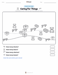Caring For Things printable worksheet preview