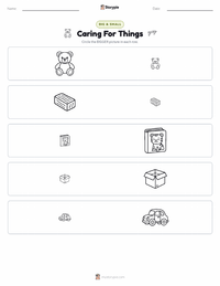 Caring For Things printable worksheet preview