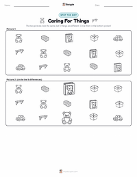 Caring For Things printable worksheet preview