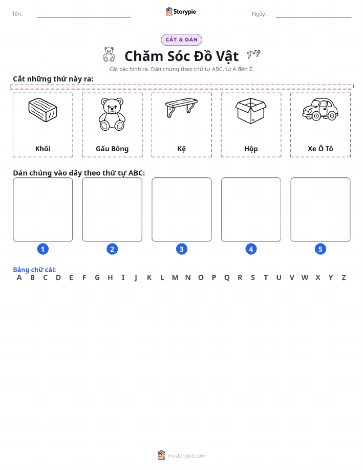 Cắt & Dán Chữ Cái