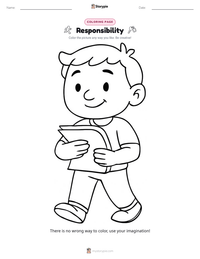 Responsibility coloring page for kids