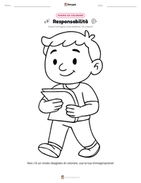 Pagina da colorare di Responsabilità per bambini