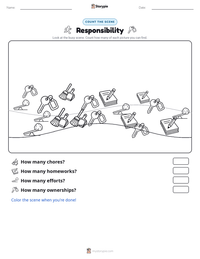 Responsibility printable worksheet preview