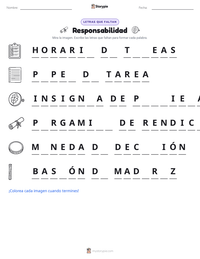 Vista previa de la hoja de trabajo imprimible de Responsabilidad