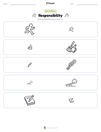 Responsibility printable worksheet preview