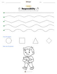 Responsibility printable worksheet preview