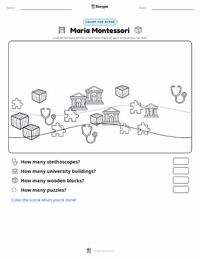 Maria Montessori printable worksheet preview