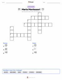 Maria Montessori printable worksheet preview