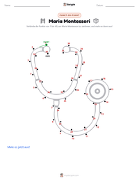 Maria Montessori druckbare Arbeitsblatt Vorschau