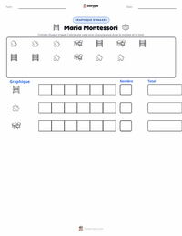 Aperçu de la feuille de travail imprimable Maria Montessori