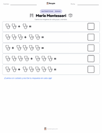 Vista previa de la hoja de trabajo imprimible de Maria Montessori