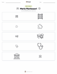 Maria Montessori printable worksheet preview