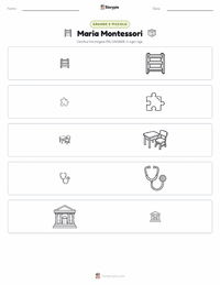 Anteprima della scheda stampabile di Maria Montessori