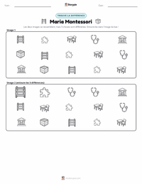 Aperçu de la feuille de travail imprimable Maria Montessori