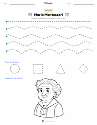 Maria Montessori printable worksheet preview