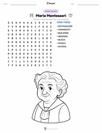 Maria Montessori printable worksheet preview