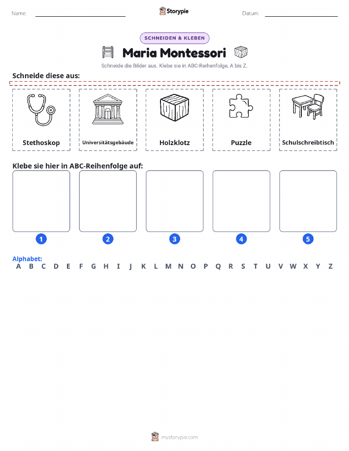 Schneiden & Einfügen Alphabet