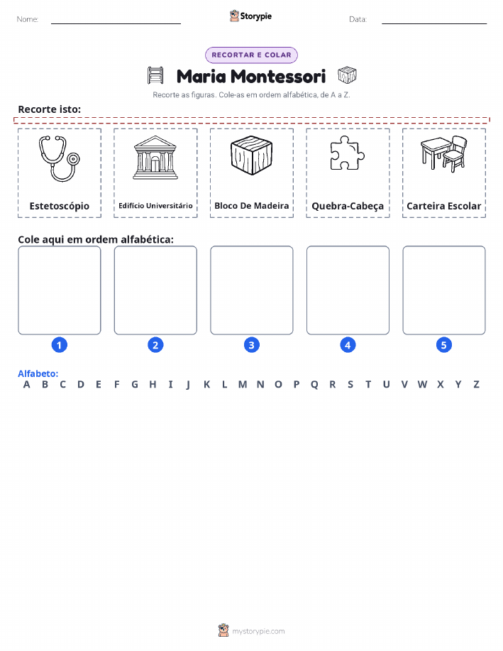 Recortar & Colar Alfabeto