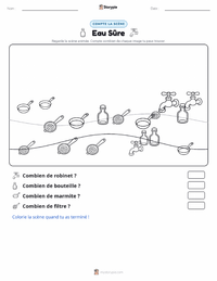 Aperçu de la feuille de travail imprimable Eau Potable