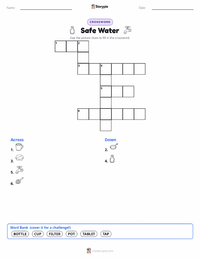 Safe Water printable worksheet preview