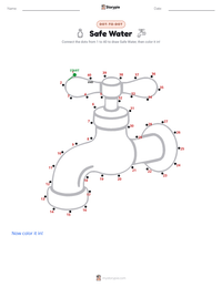 Safe Water printable worksheet preview