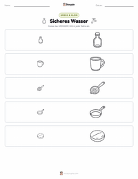Sicheres Wasser druckbare Arbeitsblatt Vorschau