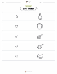 Safe Water printable worksheet preview