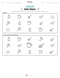 Safe Water printable worksheet preview