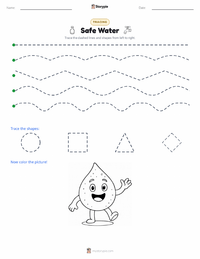 Safe Water printable worksheet preview