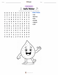 Safe Water printable worksheet preview