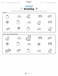 Stretching printable worksheet preview