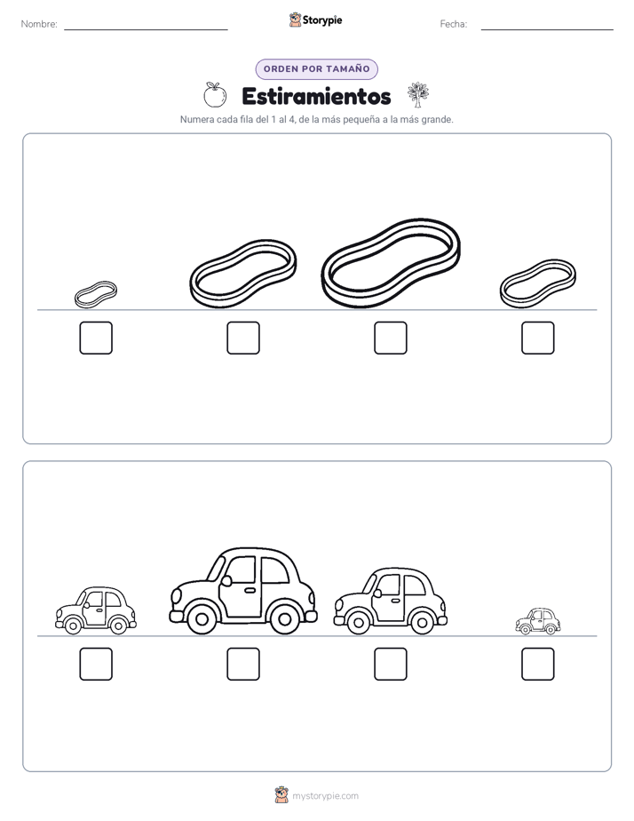 Orden de Tamaños