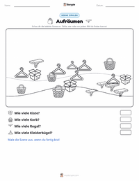 Aufräumen druckbare Arbeitsblatt Vorschau