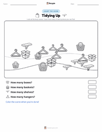 Tidying Up printable worksheet preview