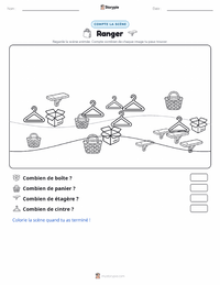 Aperçu de la feuille de travail imprimable Le Rangement