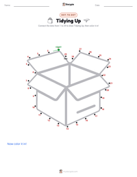 Tidying Up printable worksheet preview