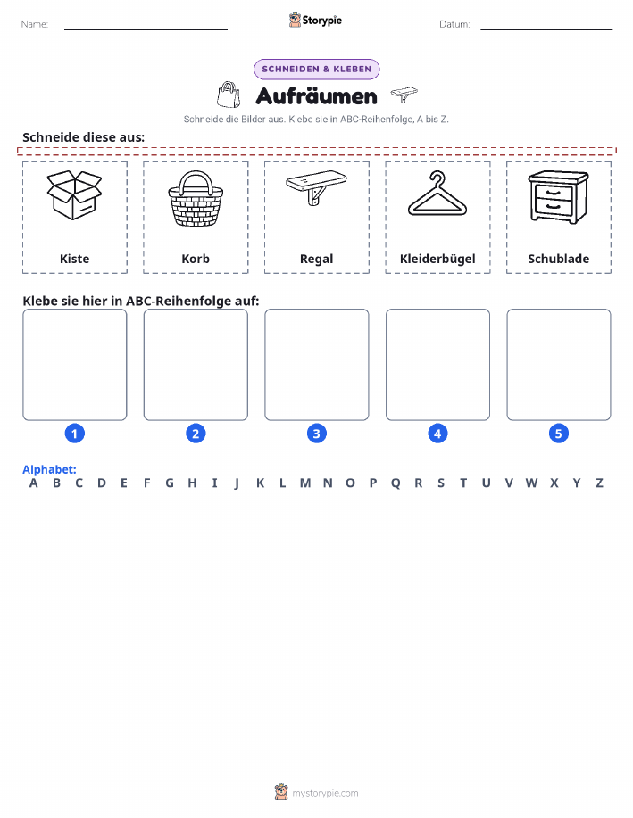 Schneiden & Einfügen Alphabet