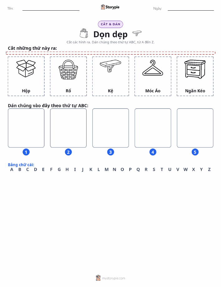 Cắt & Dán Chữ Cái