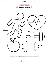 Pagina da colorare di Forma Fisica per bambini