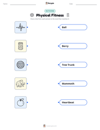 Physical Fitness printable worksheet for kids