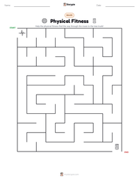 Physical Fitness printable worksheet preview