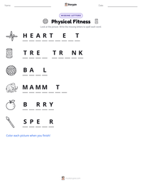 Physical Fitness printable worksheet preview