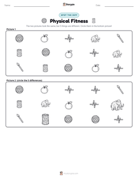 Physical Fitness printable worksheet preview