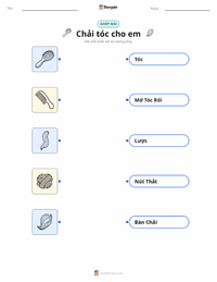 Tài liệu in sẵn Chải tóc cho trẻ em