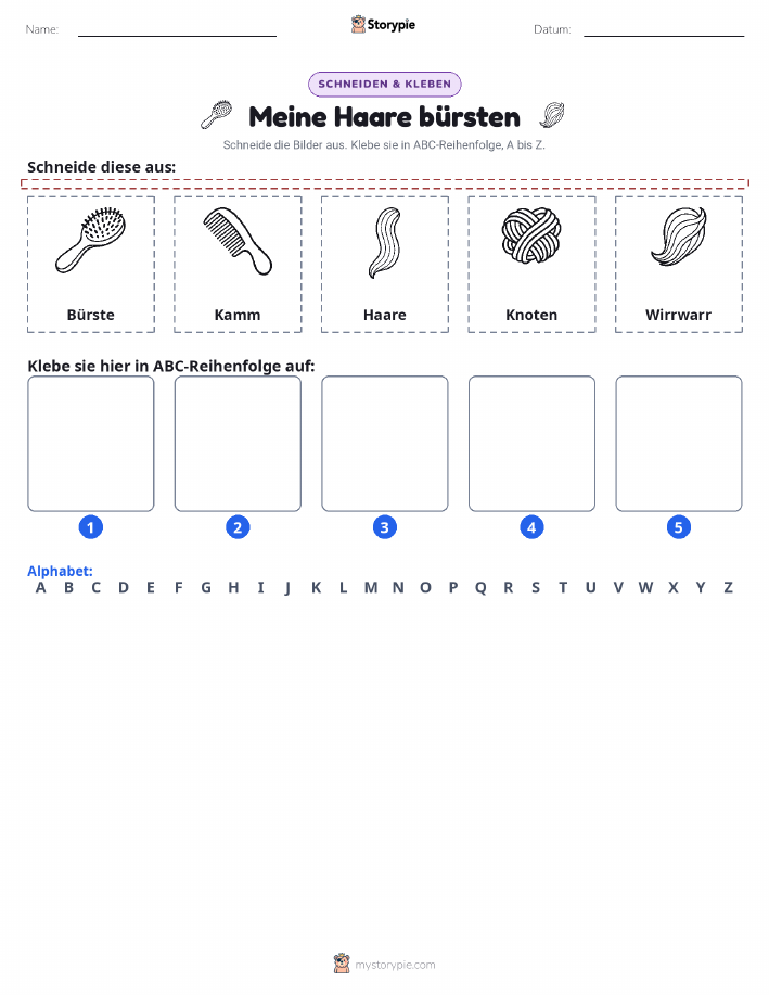 Schneiden & Einfügen Alphabet