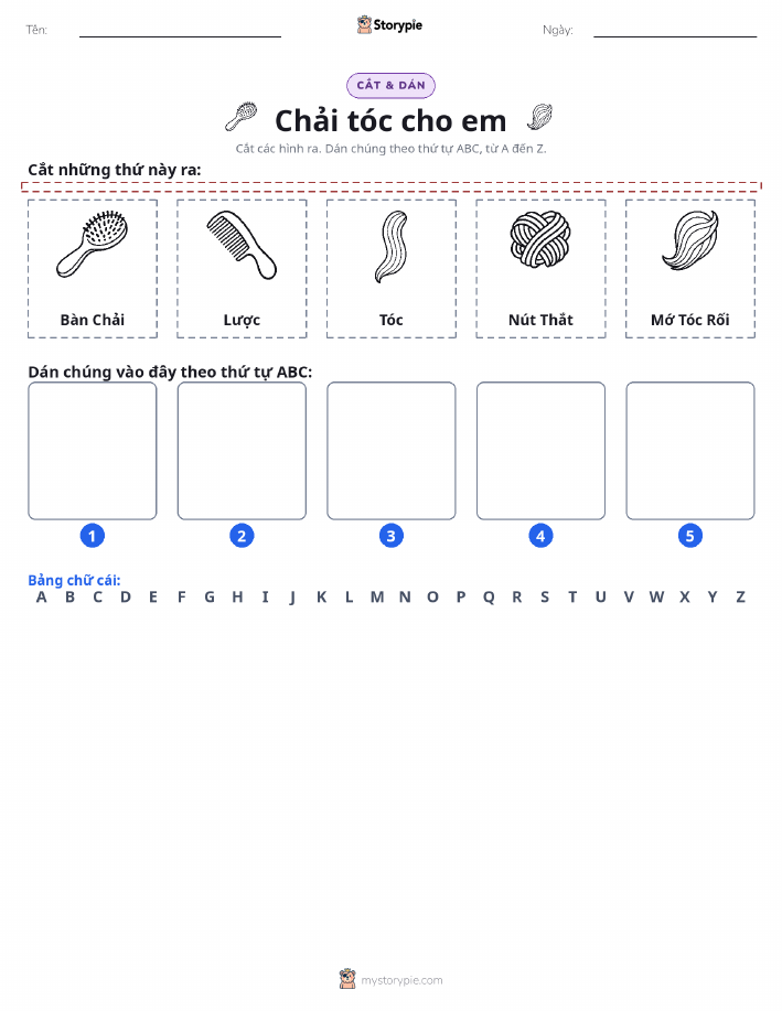 Cắt & Dán Chữ Cái