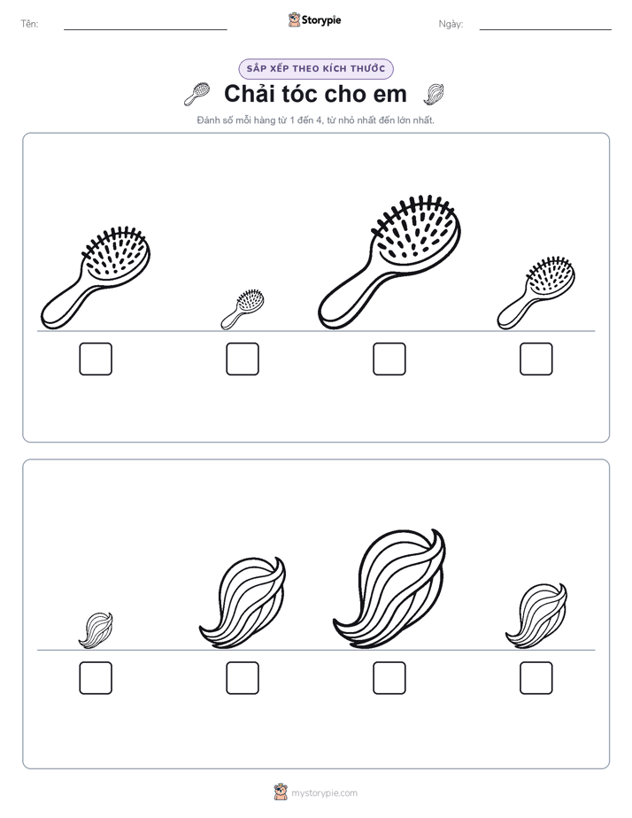 Thứ Tự Kích Thước