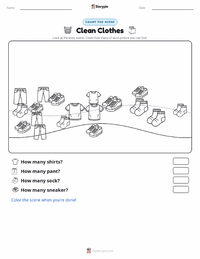 Clean Clothes printable worksheet preview