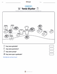 Temiz Giysiler yazdırılabilir çalışma sayfası önizlemesi